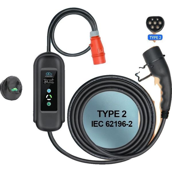 Caricabatterie Per Veicoli Elettrici, Corrente Regolabile, Funzione Di Ritardo, Tipo 2 11KW, TYP2-image