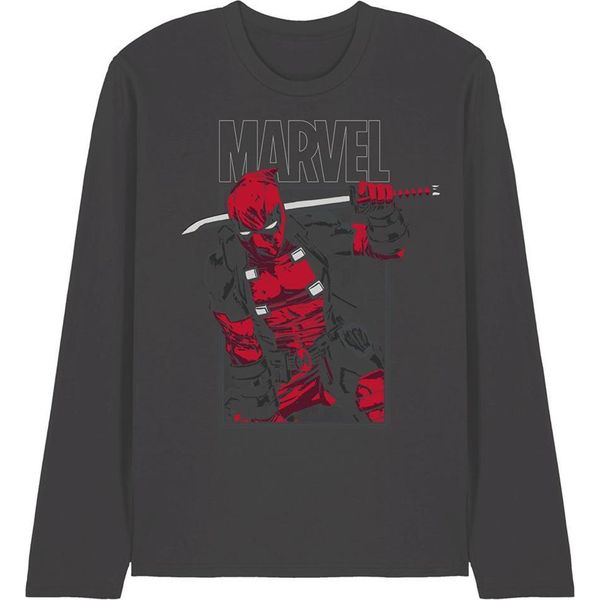 Deadpool - Maglietta Da Uomo/Donna Unisex, Manica Lunga TV28597 (M) (Charcoal)-image