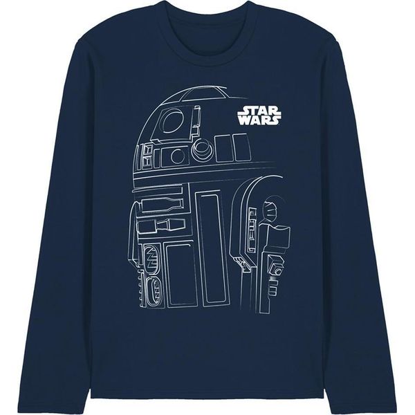 Star Wars - T-Shirt Unisex Uomo/Donna, Manica Lunga TV28600 (Xxl) (Navy)-image