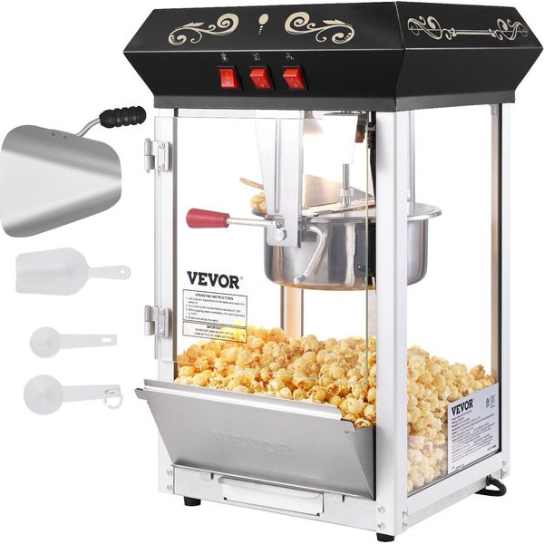 Macchina Per Popcorn Macchina Per Popcorn Cinema 850W 8Oz Nero-image