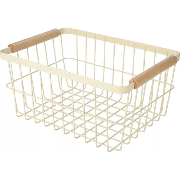 Cestino In Metallo, Con Manici In Legno, Altezza: 130 Mm, Lunghezza: 245 Mm, Larghezza: 180 Mm-image