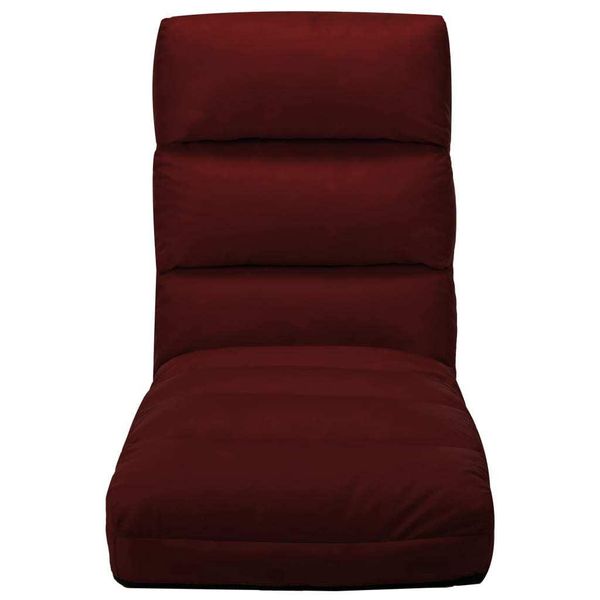 Syfax™ Sedia A Sdraio Da Terra Pieghevole Rosso Vino In Pelle Finta-image