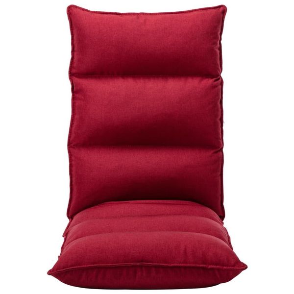 Syfax™ Sedia A Sdraio Da Terra Pieghevole Rosso Vino In Tessuto-image
