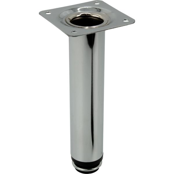 Gambe Regolabili Per Mobili In Acciaio Cromato, Altezza 15 Cm, Design Elegante E Minimalista, Complemento Perfetto Per Interni Moderni.-image
