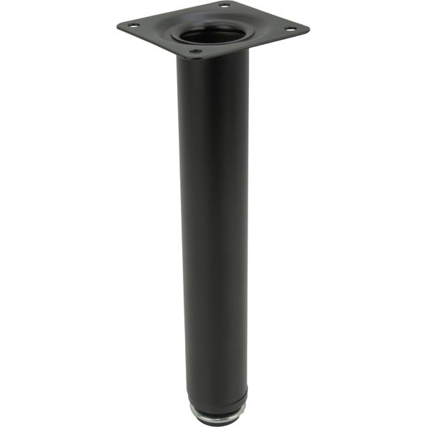 Supporto Regolabile Per Gambe Di Mobili In Nero Opaco, Altezza 20 Cm, Elegante Stile Minimalista Per Interni Moderni.-image