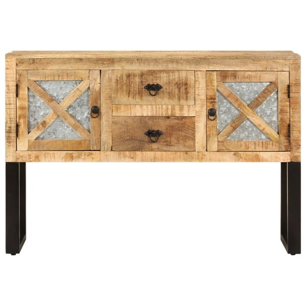 Syfax™ Credenza 110X30X74 Cm In Legno Di Mango Grezzo-image