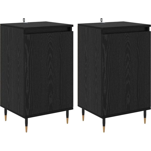 Syfax™ Credenza 2 Pcs Rovere Nero 40 X 35 X 70 Cm-image
