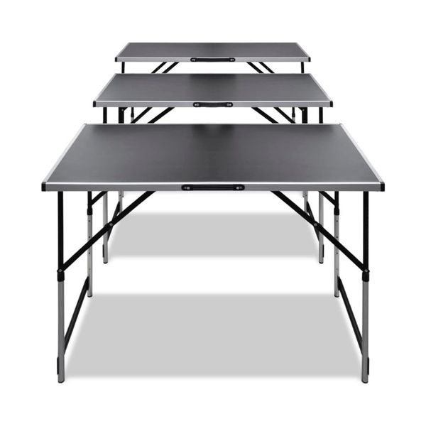 Syfax™ Tavolo Da Lavoro Set 3 Pz Pieghevole Altezza Regolabile-image