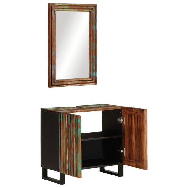 Syfax™ Set Mobili Da Bagno 2Pz In Legno Massello Di Acacia-image
