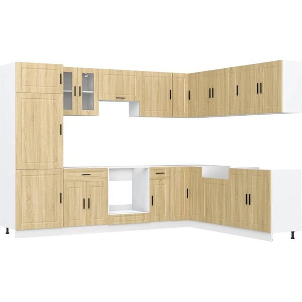 Syfax™ Set Mobili Da Cucina 14 Pz Porto Rovere Sonoma In Truciolato-image