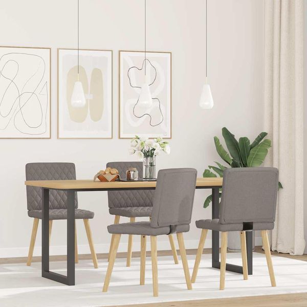 Syfax™ Sedie Da Pranzo 4 Pz Tortora In Tessuto-image