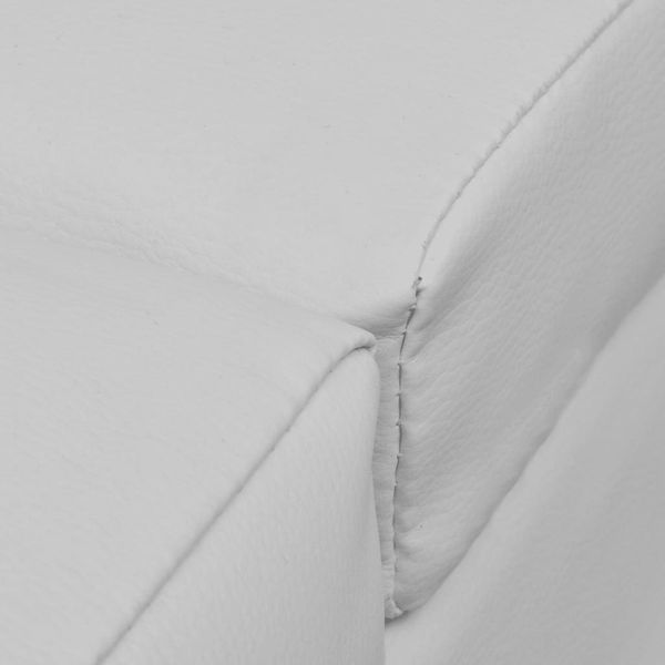 Syfax™ Sedia A Sdraio Bianca In Pelle Finta-image