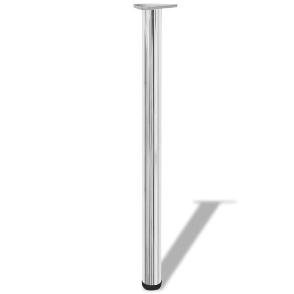 Syfax™ Gambe Per Tavolo 4 Pz Altezza Regolabile Cromate 870 Mm-image