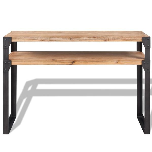 Syfax™ Tavolo Consolle In Legno Massello Di Acacia 120X40X85 Cm-image