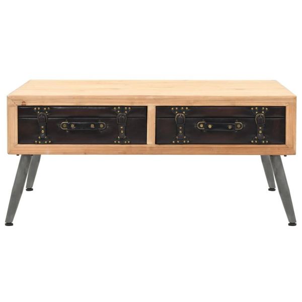 Syfax™ Tavolino Da Caffè In Legno Massello Di Abete 115X55X50 Cm-image