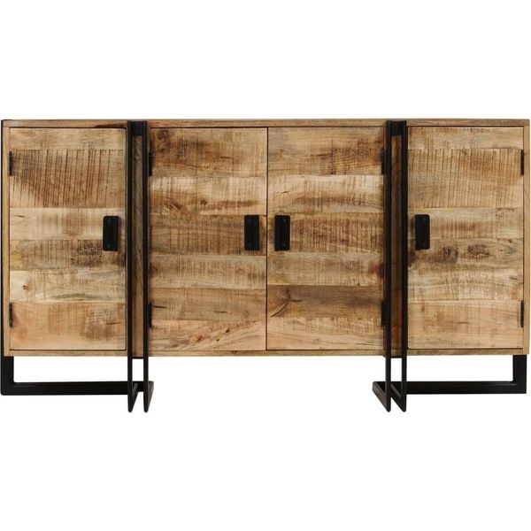 Syfax™ Credenza In Legno Massello Di Mango 150X40X80 Cm-image