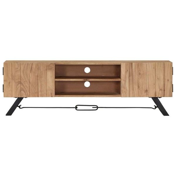 Syfax™ Mobile Porta Tv 140X30X45 Cm In Legno Massello Di Acacia-image
