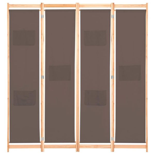 Syfax™ Divisorio A 4 Pannelli Marrone 160X170X4 Cm In Tessuto-image