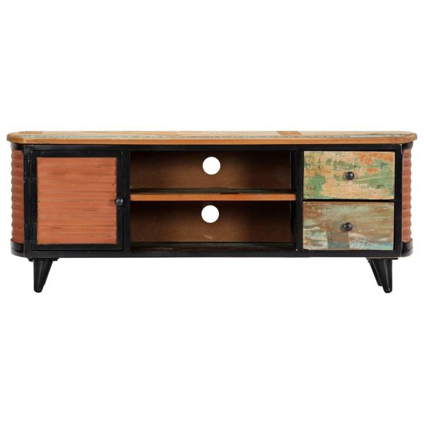 Syfax™ Mobile Porta Tv 120X30X45 Cm In Legno Massello Di Recupero-image