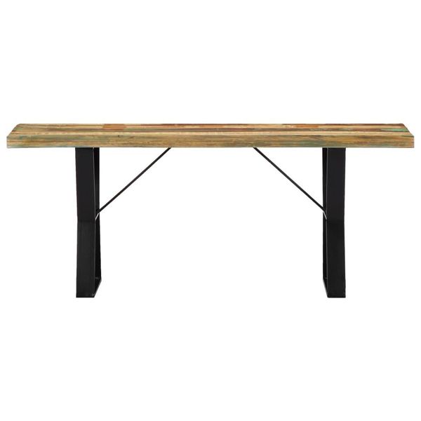 Syfax™ Panca 110 Cm In Legno Massello Di Recupero-image