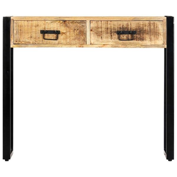 Syfax™ Tavolo Consolle 90X30X75 Cm In Legno Massello Di Mango-image