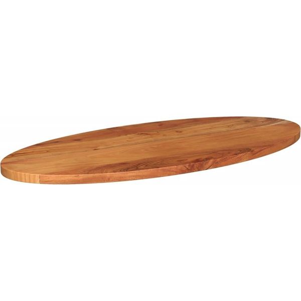 Syfax™ Piano Tavolo 120X60X2,5 Cm Ovale In Legno Massello Di Acacia-image