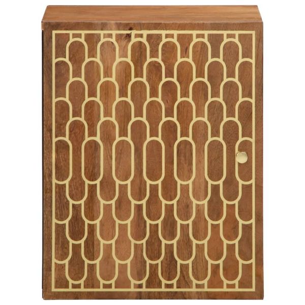 Syfax™ Mobile Da Bagno A Parete 38X33X48 Cm In Legno Massello Di Mango-image