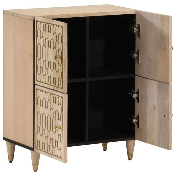 Syfax™ Credenza 60X33X75 Cm In Legno Massello Di Mango-image