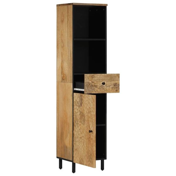 Syfax™ Mobile Da Bagno 38X33X160 Cm In Legno Massello Di Mango-image