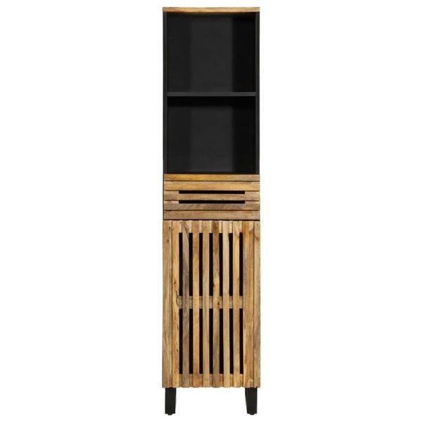 Syfax™ Credenza 38X34X160 Cm In Legno Massello Di Mango Grezzo-image