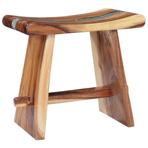 Syfax™ Sgabello In Legno Massello Di Suar E Poliresina-image