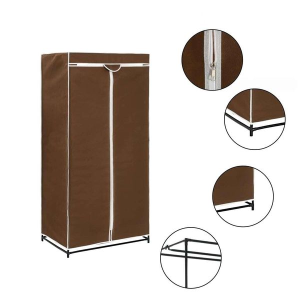 Syfax™ Armadio 2 Pz Marrone 75X50X160 Cm-image