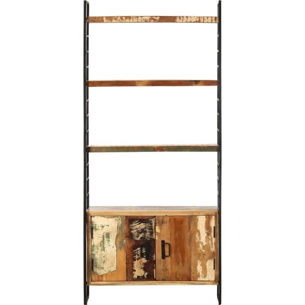 Syfax™ Libreria A 4 Livelli Legno Massello Di Recupero 80X30X180 Cm-image