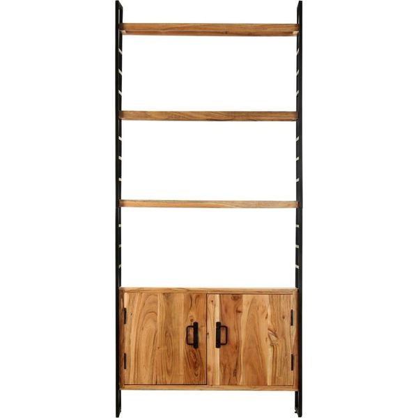 Syfax™ Libreria A 4 Livelli 80X30X180 Cm In Legno Di Mango Grezzo-image