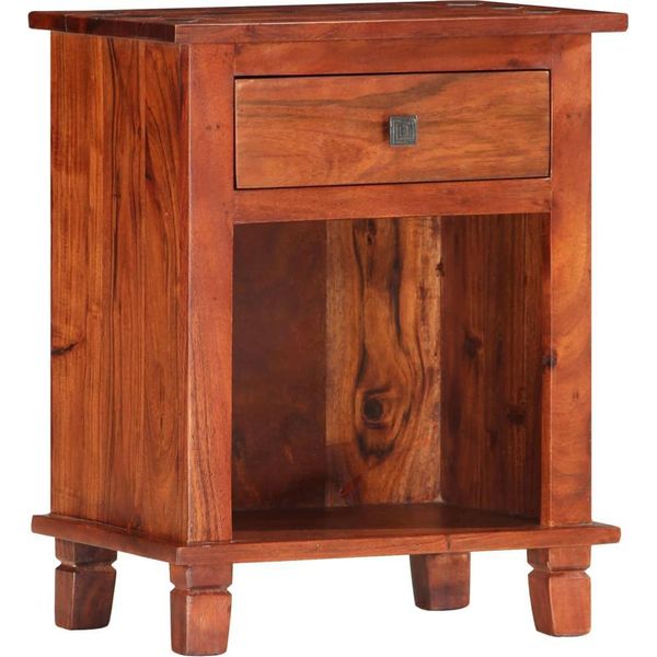 Syfax™ Comodino 40X30X50 Cm In Legno Massello Di Acacia-image