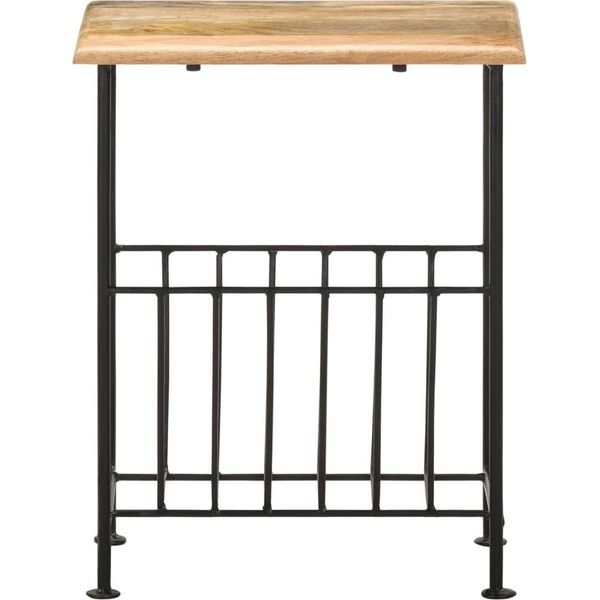 Syfax™ Portariviste 40X30X50 Cm In Legno Massello Di Mango E Acciaio-image