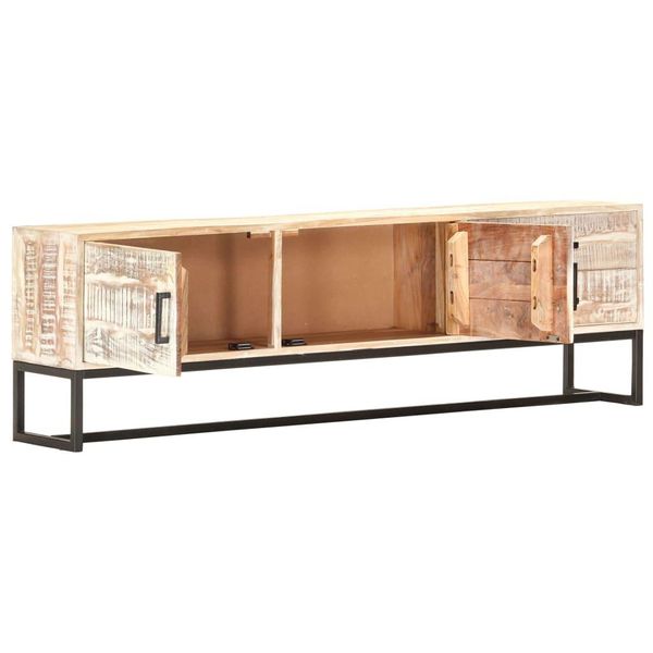 Syfax™ Mobile Porta Tv 140X30X45 Cm In Legno Massello Di Acacia-image