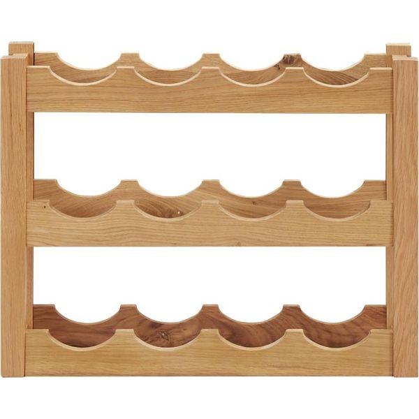 Syfax™ Cantinetta Per 12 Bottiglie 47X21X36 Cm In Legno Massello Di Rovere-image