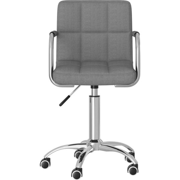 Syfax™ Sedia Da Pranzo Girevole Grigio Chiaro In Tessuto-image