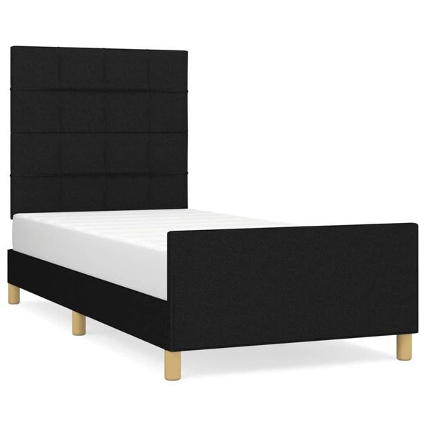 Syfax™ Giroletto Senza Materasso Nero 80X200 Cm Tessuto-image