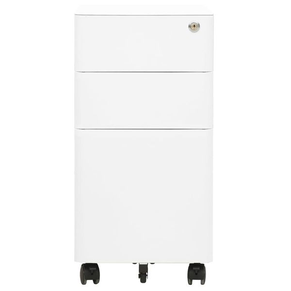 Syfax™ Schedario Mobile Bianco 30X45X59 Cm In Acciaio-image