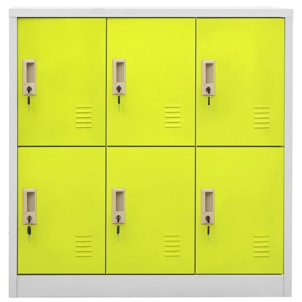 Syfax™ Armadietto A Chiave Grigio Chiaro E Verde 90X45X92,5 Cm Acciaio-image