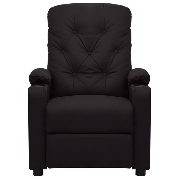 Syfax™ Poltrona Massaggiante Nera In Pelle Finta-image