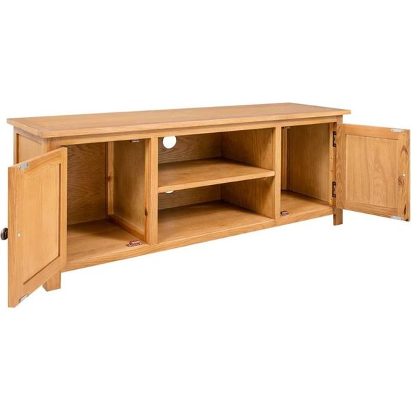 Syfax™ Mobile Tv 110X35X44 Cm In Massello Di Rovere-image