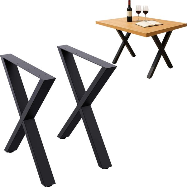 Dandibo 2X Gambe Del Tavolo In Metallo Nero 60 X 72 Cm Telaio Del Tavolo Regolabile In Altezza 96665 Gambe Del Tavolo Gambe Del Mobile Gambe Del Tavolo Gambe Del Tavolo Da Pranzo-image