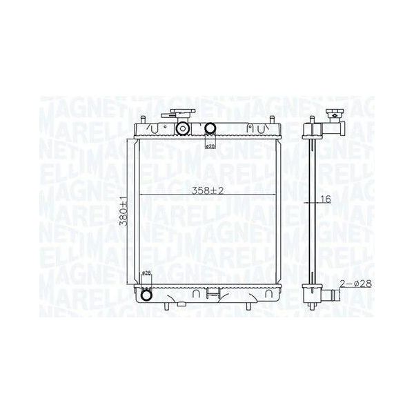 Magneti Marelli 350213176400 Radiatore Acqua Radiatore Motore Per Nissan Micra Ii (K11)-image