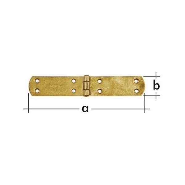Cerniera Per Cassa Con Perno Rivettato Zincata Gialla 180X33X2,0Mm-image