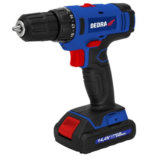Trapano/Avvitatore, Dedra Ded7878 14,4V, 1,5Ah Li-Ion, Mandrino 0,8-10Mm, 2 Marce, 26Nm, 21+1 Impostazioni Di Coppia, Led-image