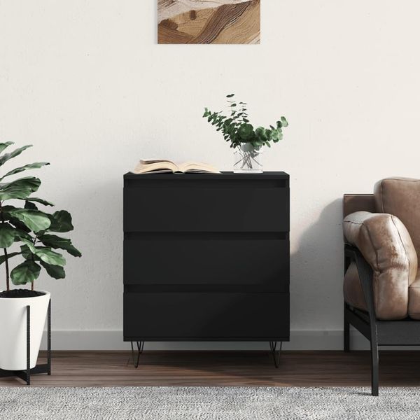 Maison Exclusive - Credenza Nera 60X35X70 Cm Materiale Ligneo-image