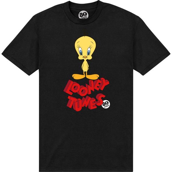 Looney Tunes - Maglietta "80Th"" Per Uomo/Donna Unisex PN282 (3XL) (Nero)"-image